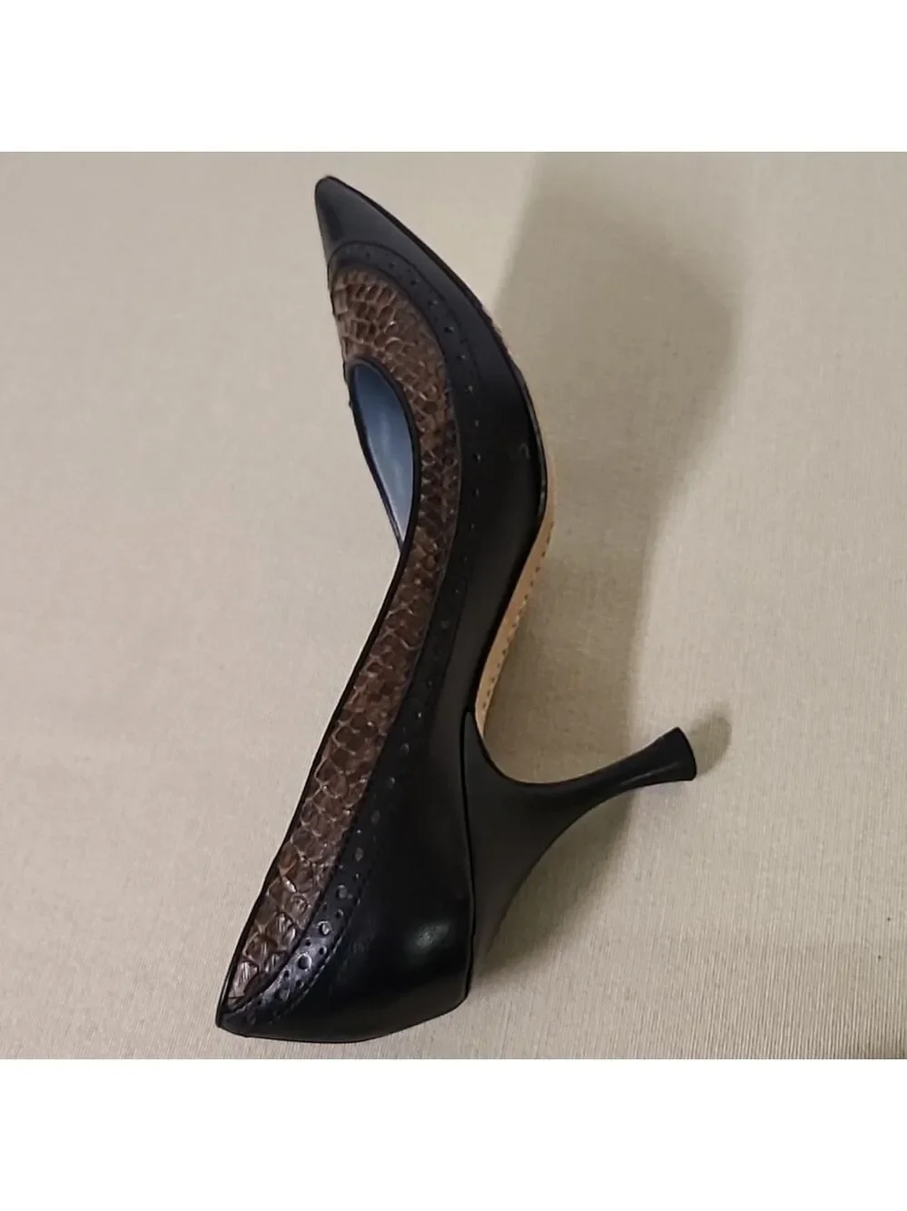 3.5 Inch Lambertson Truex Heels Made in Italy 36.5 EU Leather - Picture 8 of 10